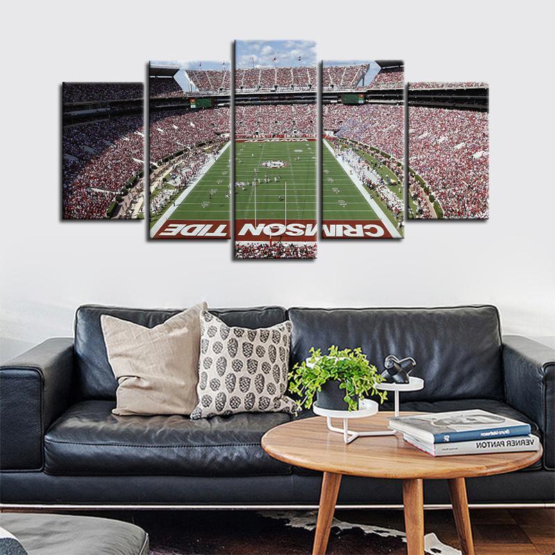 Alabama Crimson Tide Football Stadium Canvas 7 – Donelanetop Store