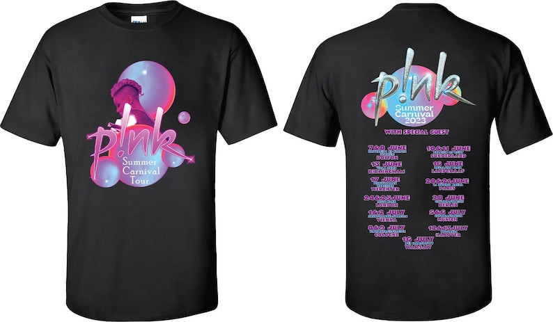 P!Nk Pink Summer Carnival 2023 Eu Europe Tour T Shirt