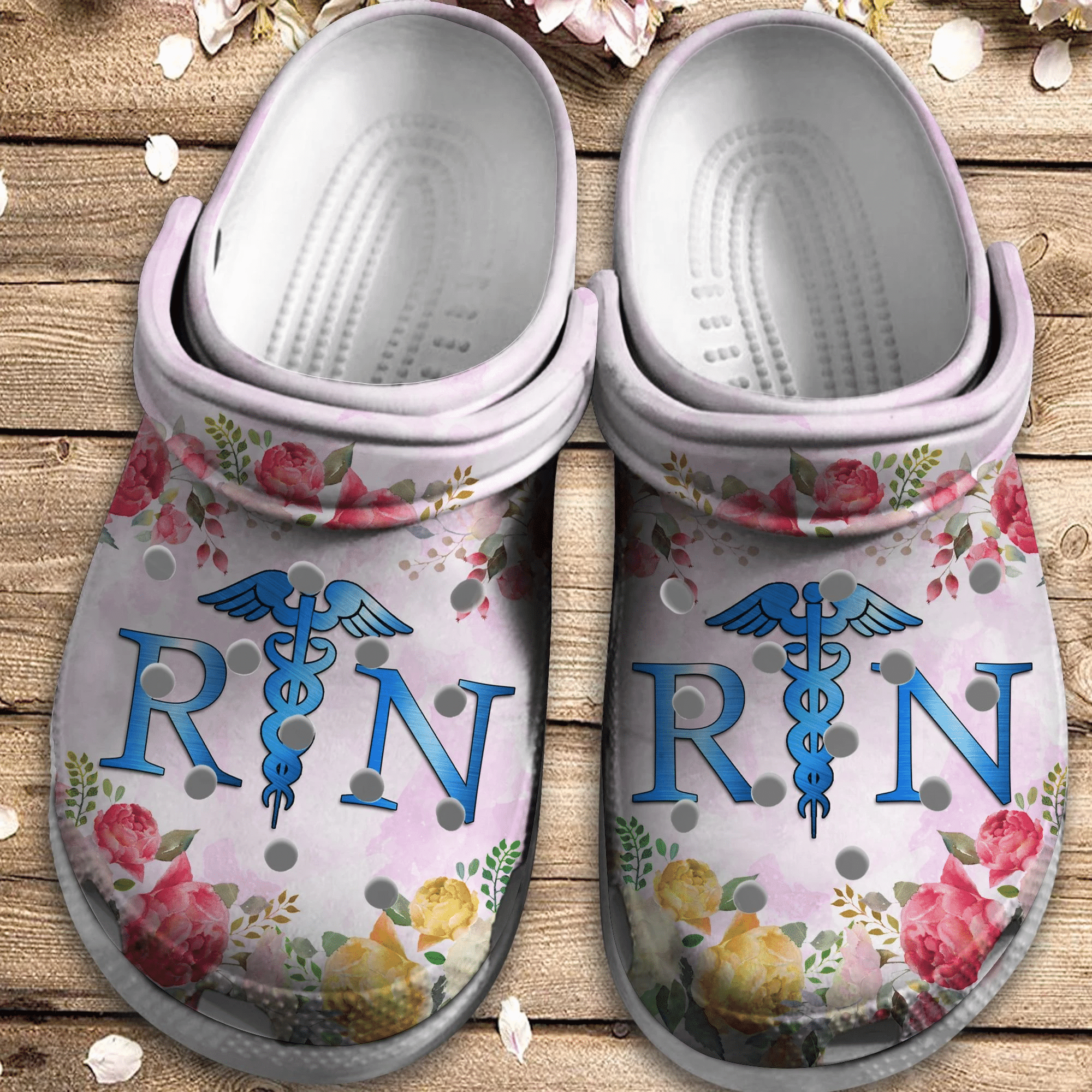 Registered Nurse Flowers Crocs Shoes &hellip;