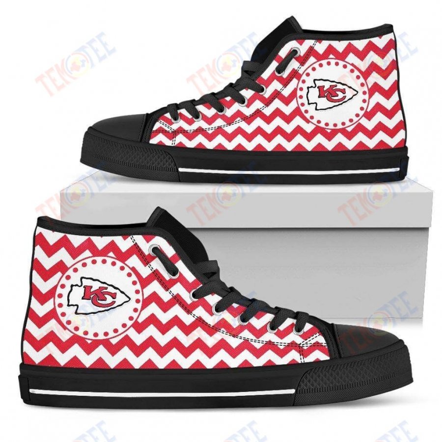 Mens Womens Kansas City Chiefs High Top Shoes Chevron Broncos 3D Printable TMT539