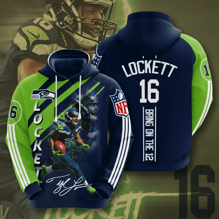 Seattle Seahawks Tyler Lockett 27 Unisex 3D Hoodie Gift For Fans