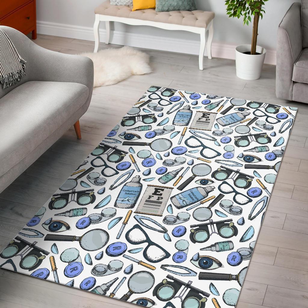 Optometry Pattern Print Area Rug