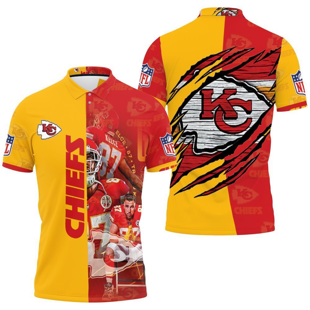 Kansas City Chiefs Logo Afc West Division Champions Super Bowl 2021 3D Polo Shirt, Jersey