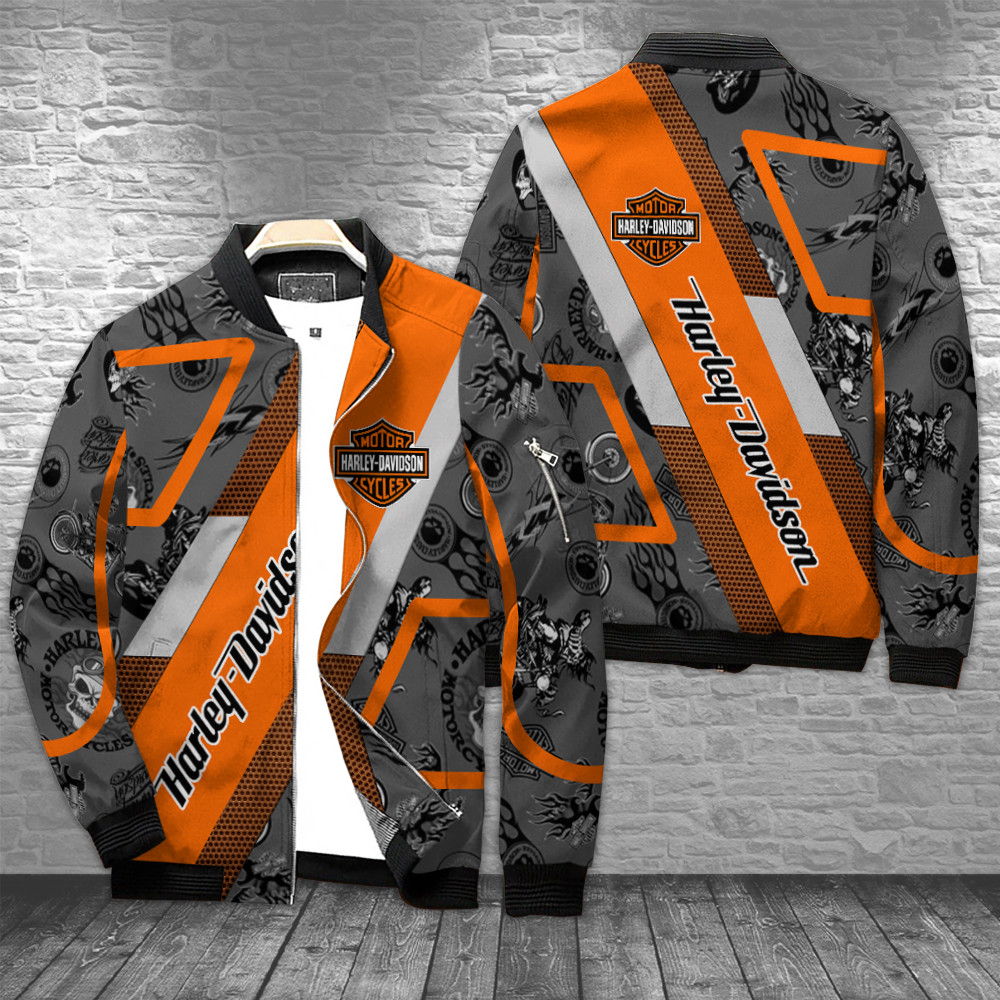 Harley Davidson 3D Printed Bomber Jacket Vd172