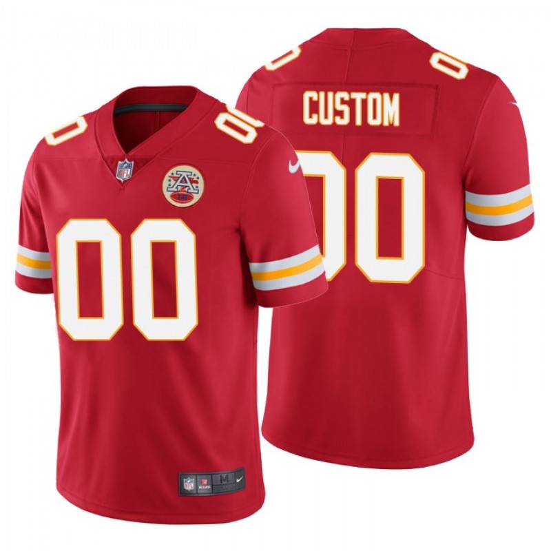 Men Custom Kansas City Chiefs Vapor Untouchable Limited Red Jersey – All Stitched, Embroidery