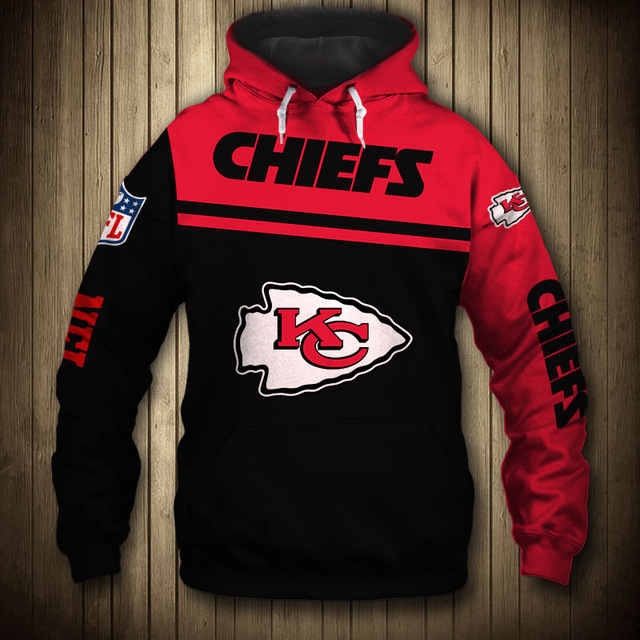 Kansas City Chiefs 3D Skull Zip Hoodie Pullover Sweatshirt For Fans