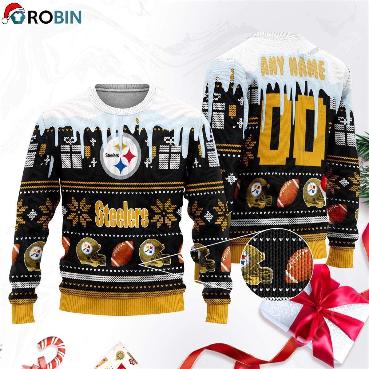 Pittsburgh Steelers Gift For Fan Ugly Wool Sweater Christmas Sweatshirt Swt190