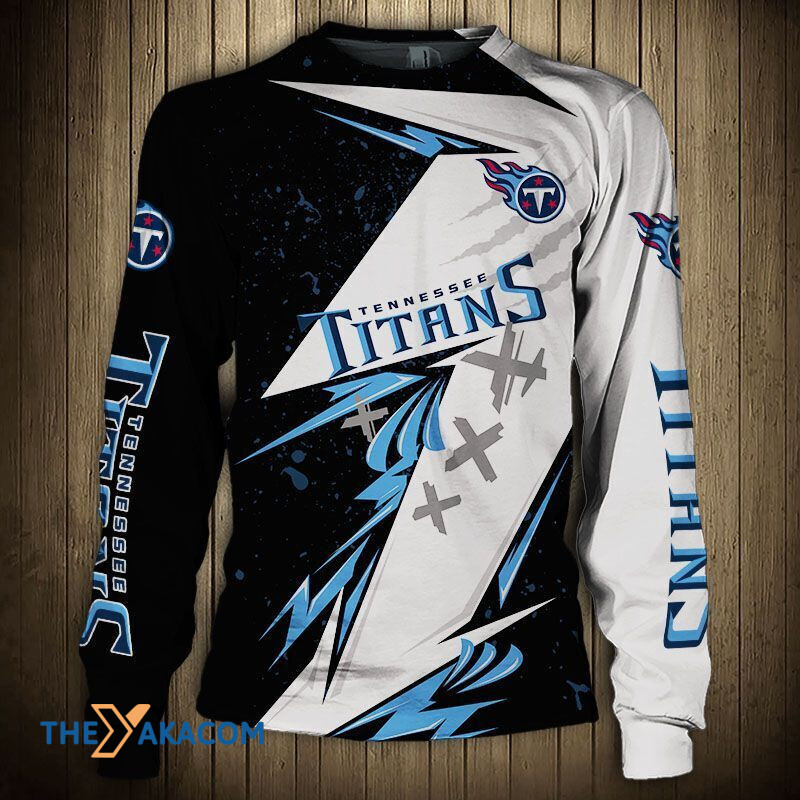 Tennessee Titans Ripped Pattern Gift Nfl Sweatshirt Long Sleeve Crewneck Casual Pullover Top