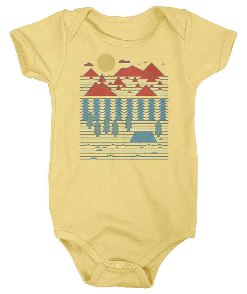 Baby Tent Camping Shirt Line Art Snap Suite Camper One Piece Go Camp Shirt Forest Hipster Shirt Outdoors Gift Idea Creeper