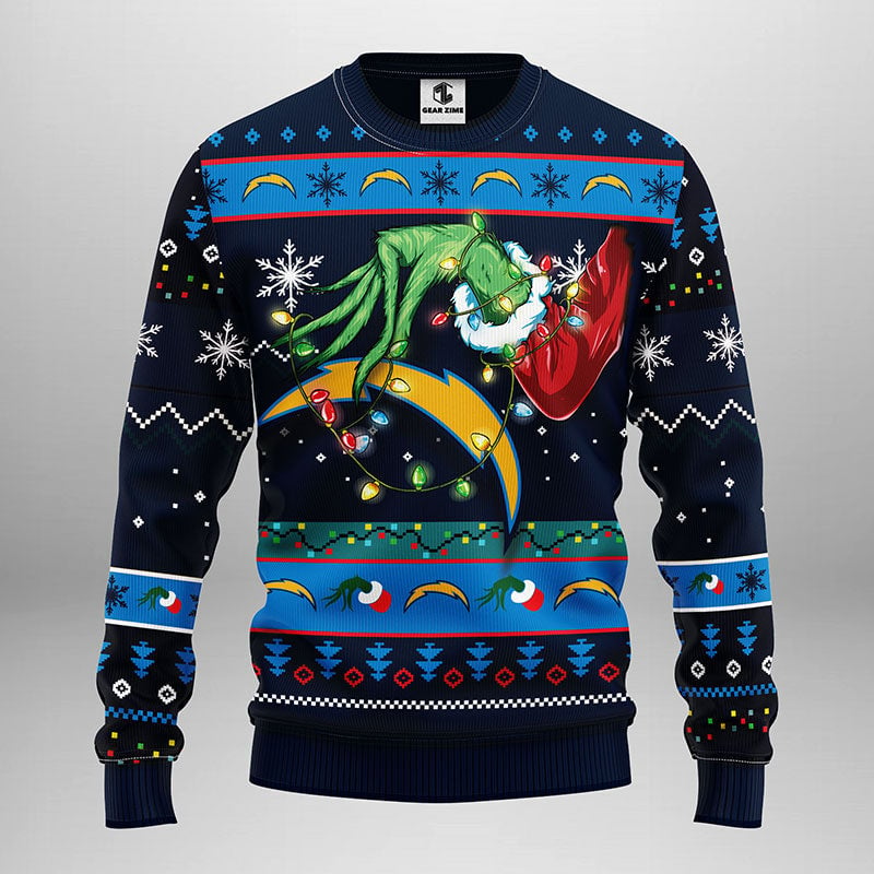 San Diego Chargers Grinch Ugly Christmas Sweater