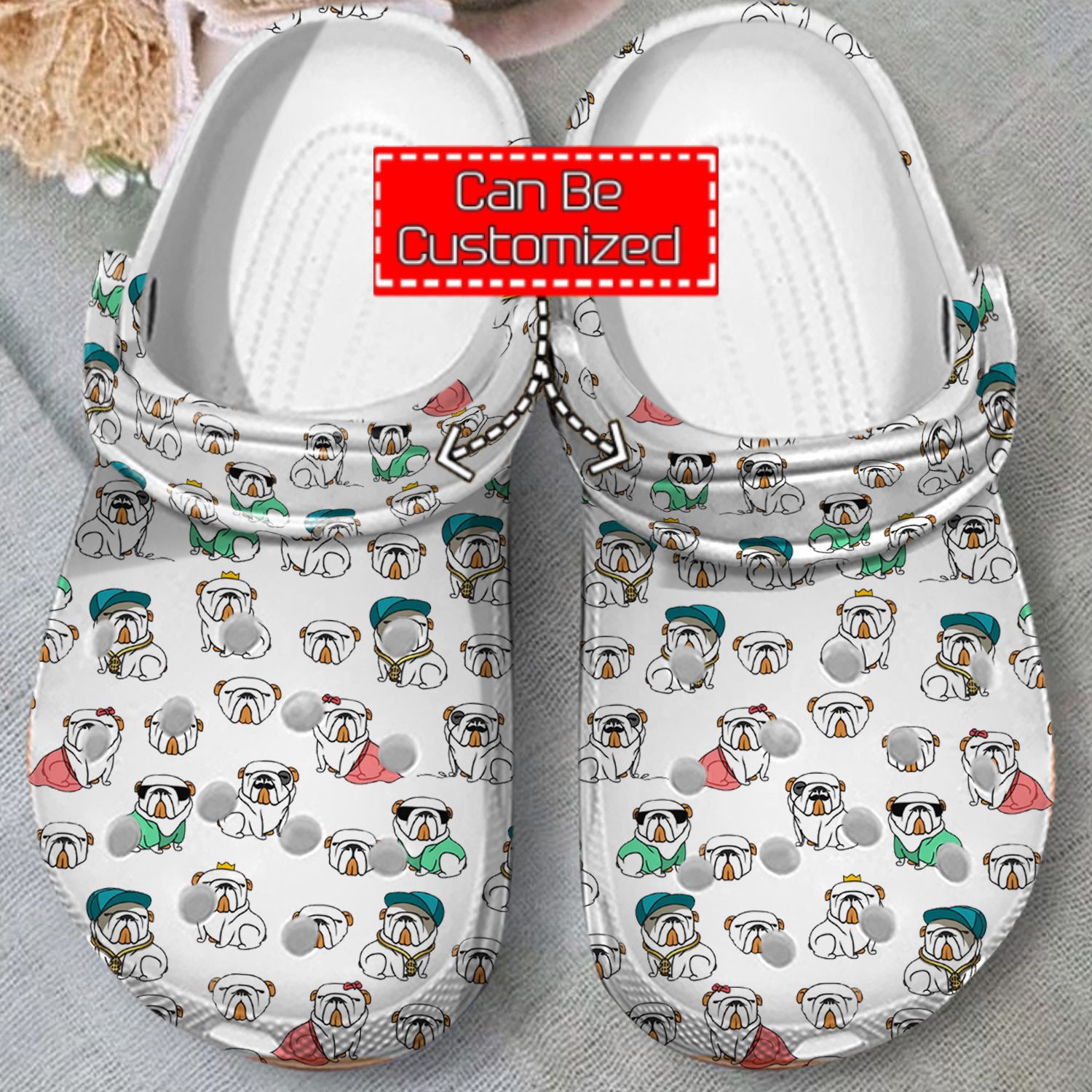 Animal Print Crocs – Bulldog Pattern Clog Shoes