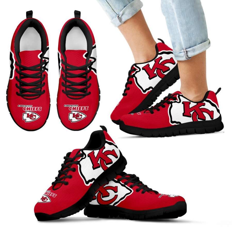 Gorgeous Logo Kansas City Chiefs Sneakers