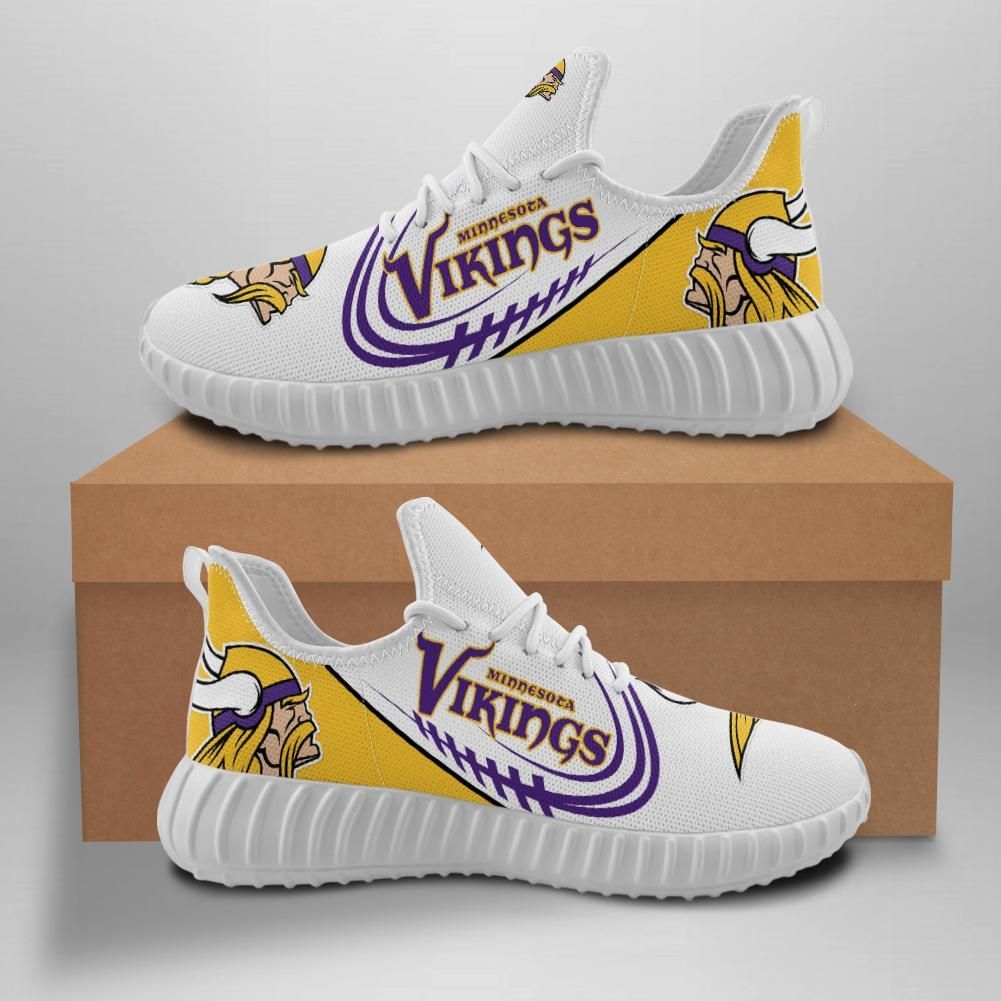 Minnesota Vikings Custom Shoes Sport Sneakers Minnesota Vikings Yeezy Boost