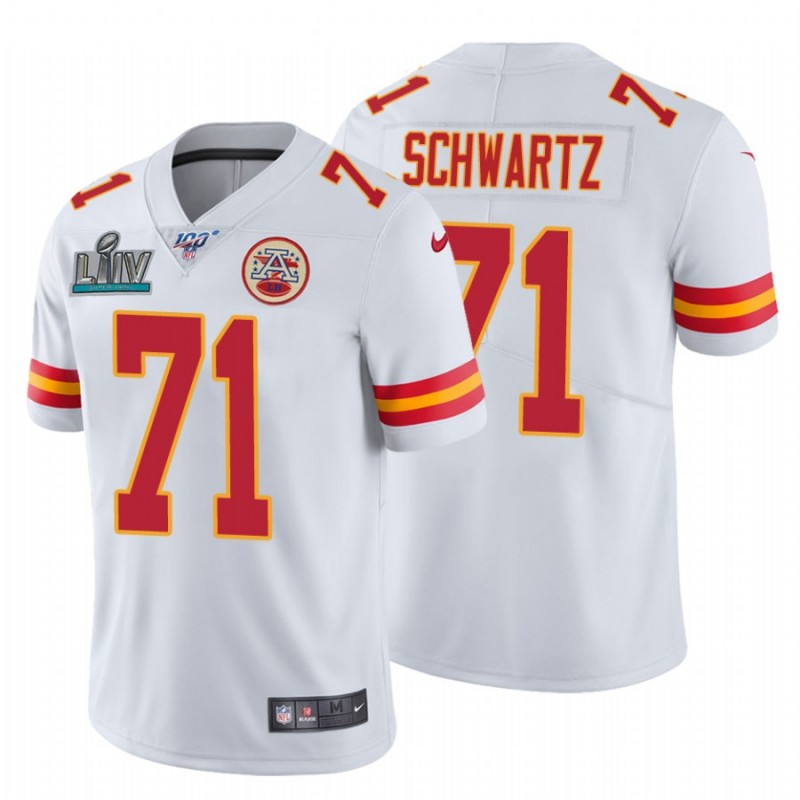 Men’S Mitchell Schwartz Kansas City Chiefs White Super Bowl Liv White Vapor Limited Jersey – All Stitched, Embroidery