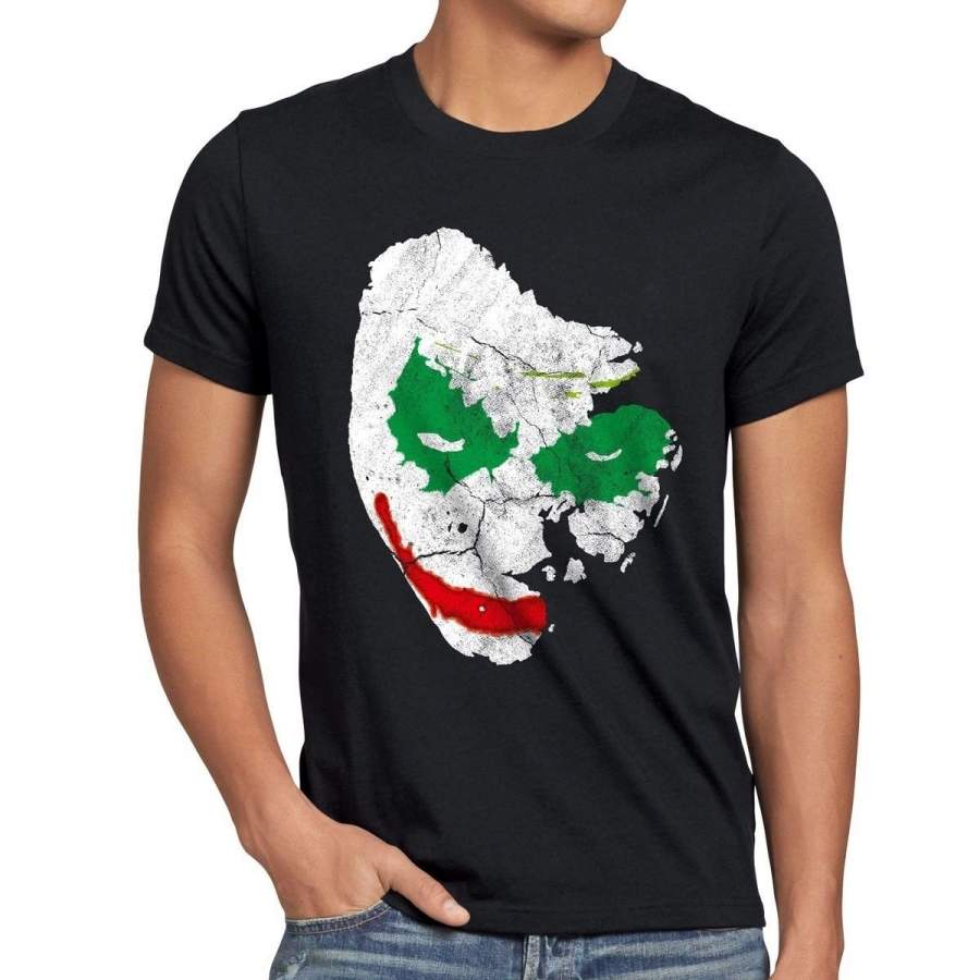 Joker-Face Vintage Men’s T-Shirt Knight Pokerface Poker Gesicht Rises Begins Gotham