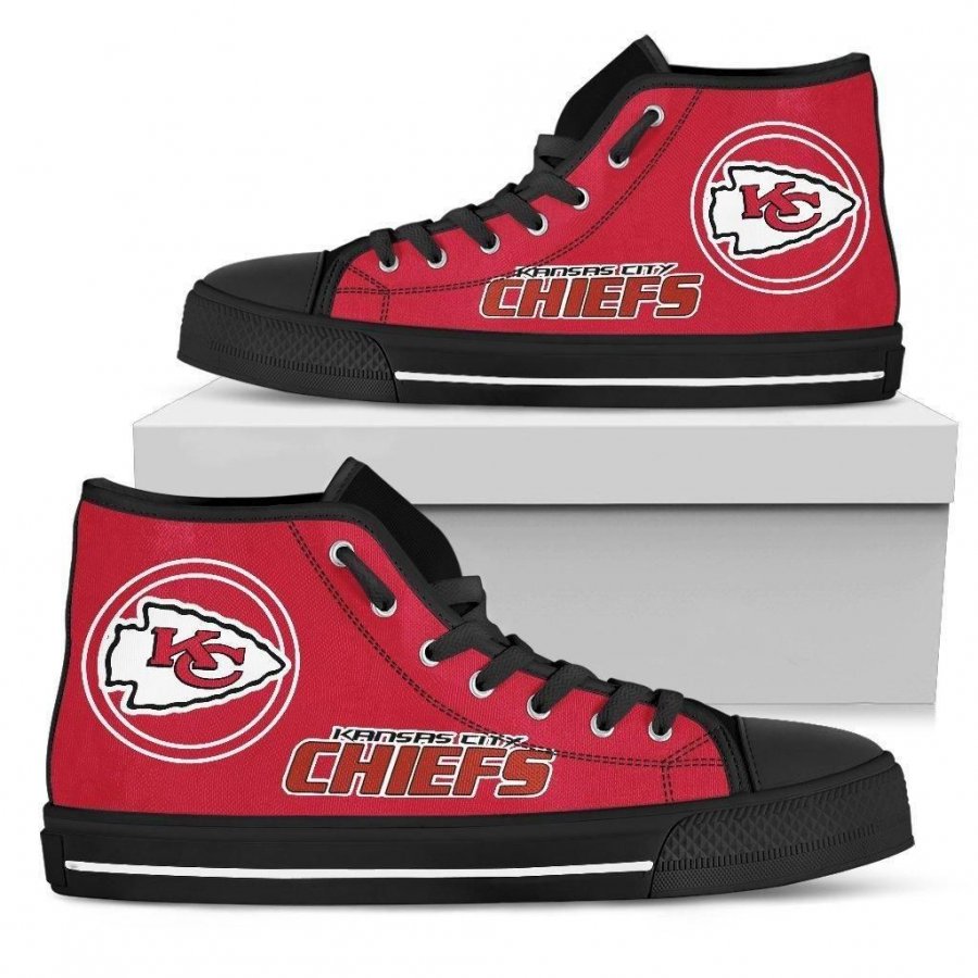 Circle Logo Kansas City Chiefs High Top Shoes #544