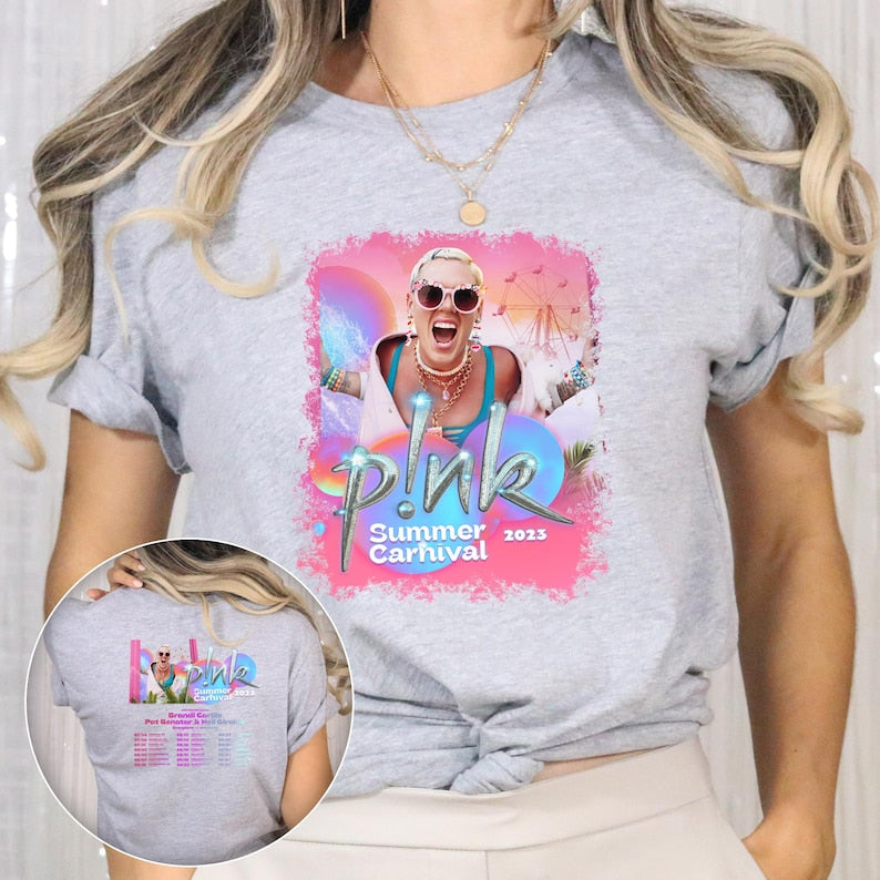 Pink Summer Carnival 2023 T-Shirt, P!Nk Carnival Tour Shirt, Pink Carnival Trust Fall Album Sweatshirt, P!Nk Singer Tee