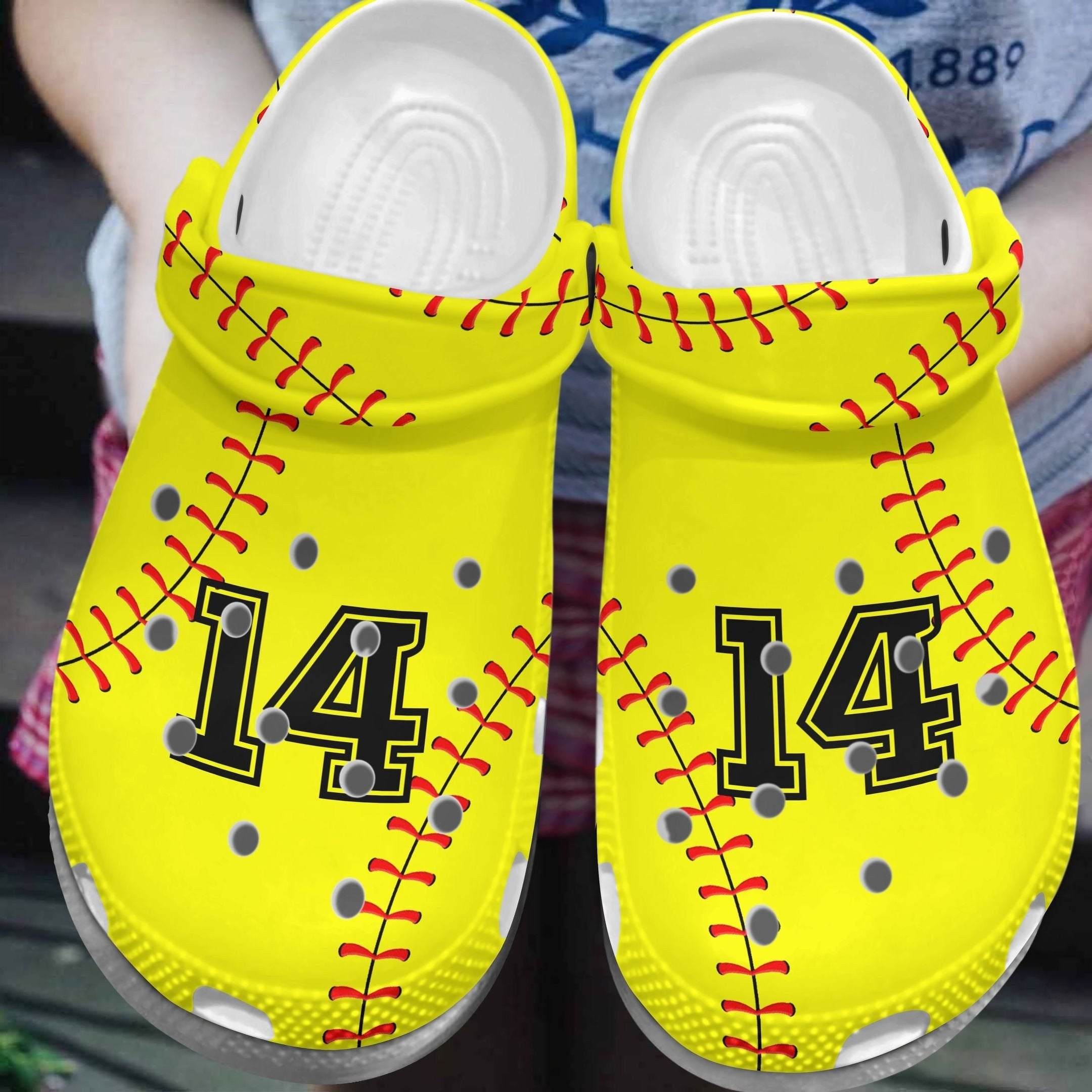 Softball Stitches Gift For Fan Classic Water 3D Crocband Clog