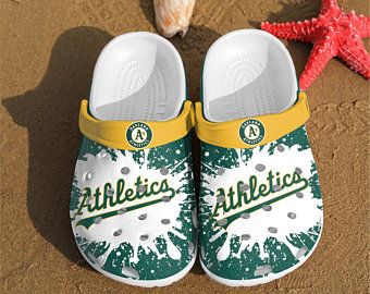 Oakland Athletics Crocband Clog Clog Comfortable For Mens And Womens Classic Clog Water Shoes Oakland Athletics Crocs