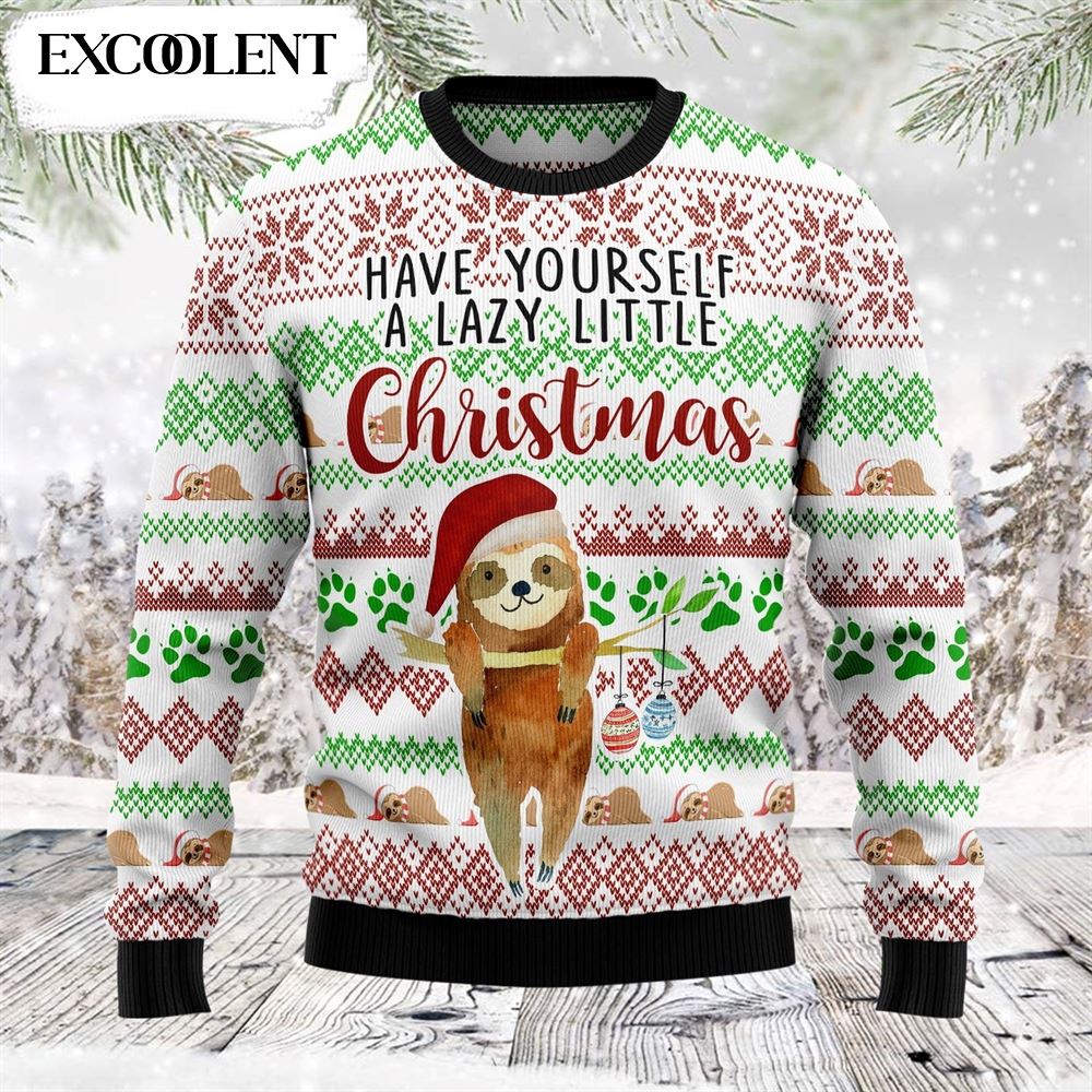 Christmas Sloth Ugly Christmas Sweater Adult – Unisex Sweater Christmas Outfit – Gift For Christmas