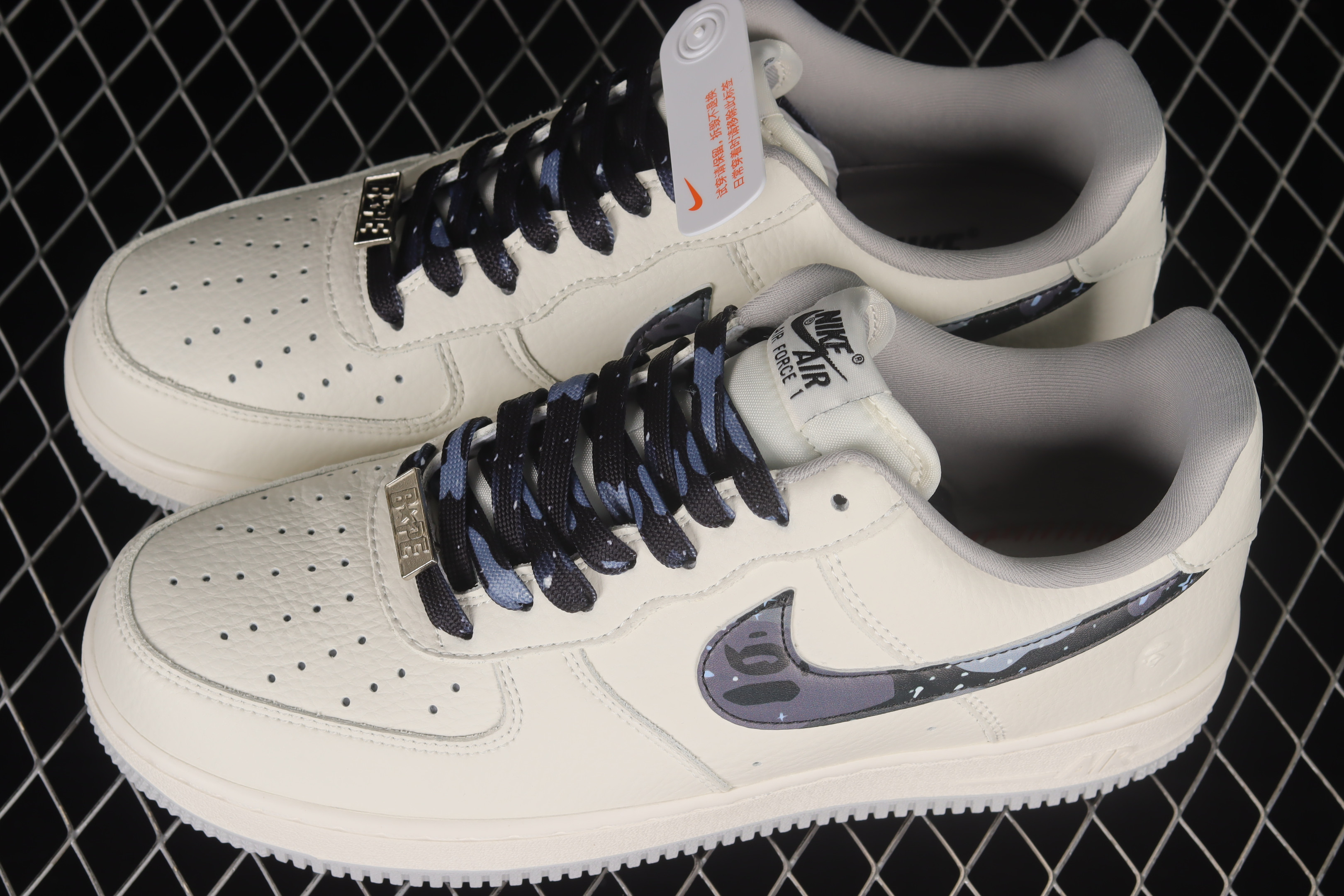 Bape x Nike Air Force 1 ?07 Low White Black Shoes Sneakers SNK223616853