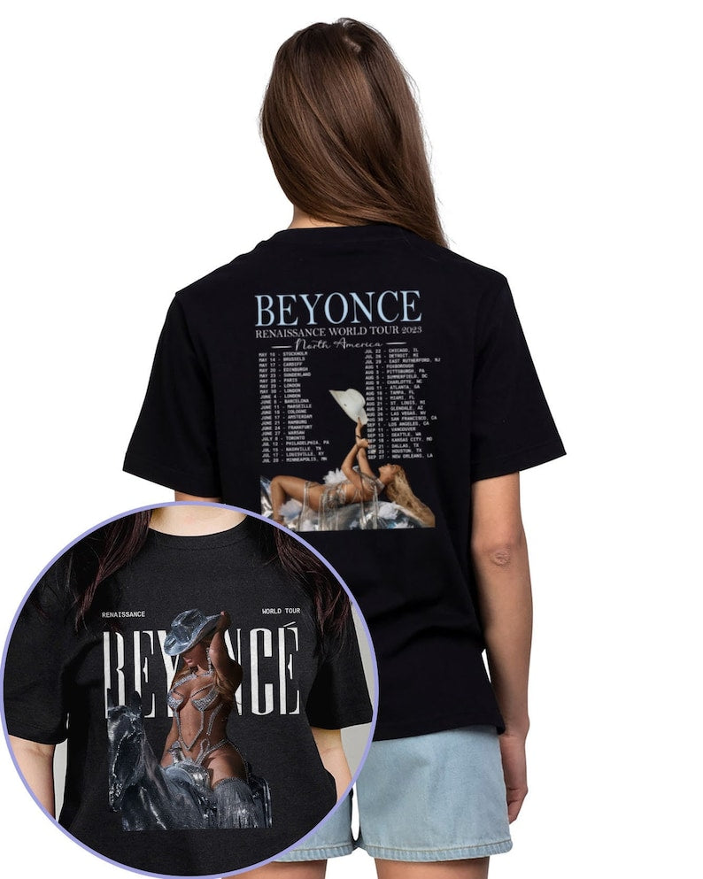 Beyonce Renaissance World Tour 2023 Renaissance World Tour 2023  Beyonce Tour T-Shirt, Vintage Music Tour T-Shirt Active