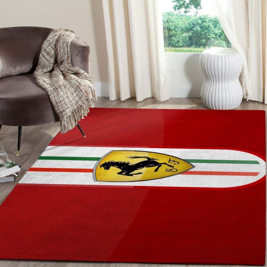 Ferrari Logo SuperCars Area Rugs Living Room Carpet FN121223 Local Brands Floor Decor The US Decor