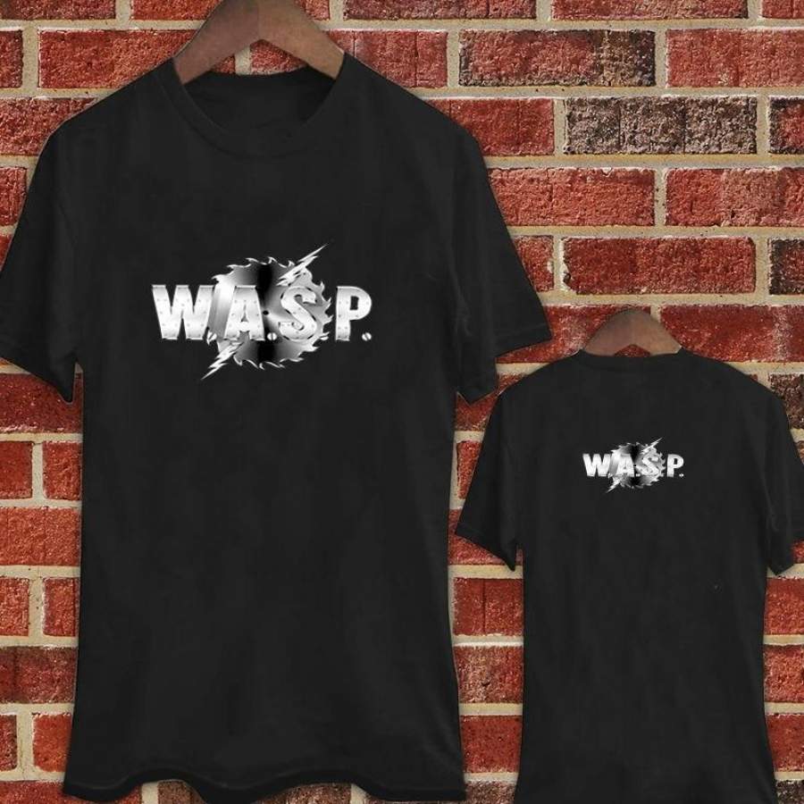 Wasp W.A.S.P. Logo Rock Band Black T-Shirt Shirts Tee