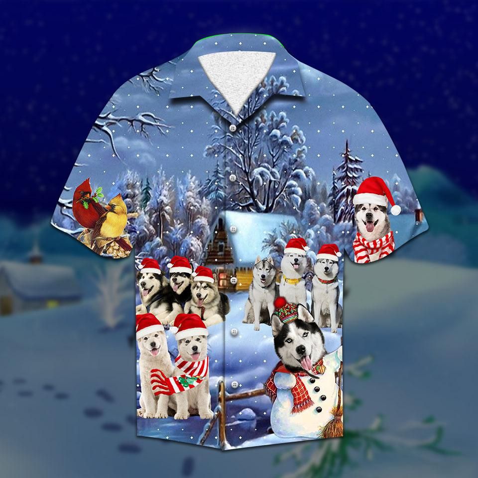 Alaskan Malamute Christmas Hawaiian Shirt | Unisex | Adult | Hw2110