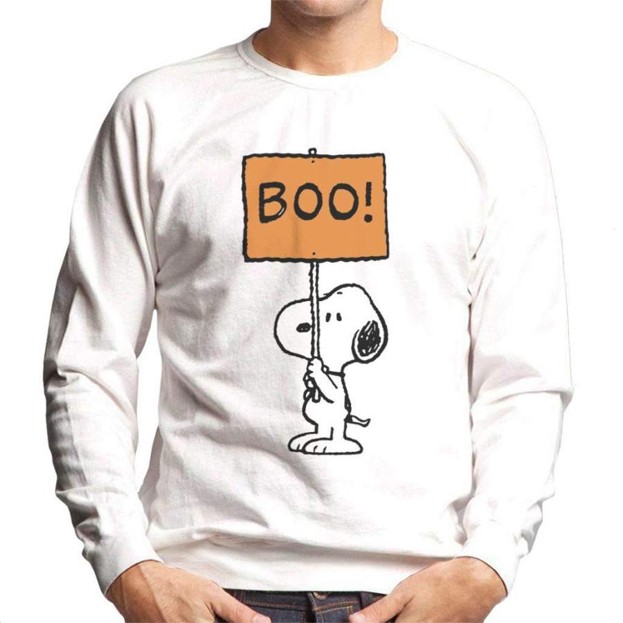 Peanuts Halloween Boo Snoopy Men’s Sweatshirt