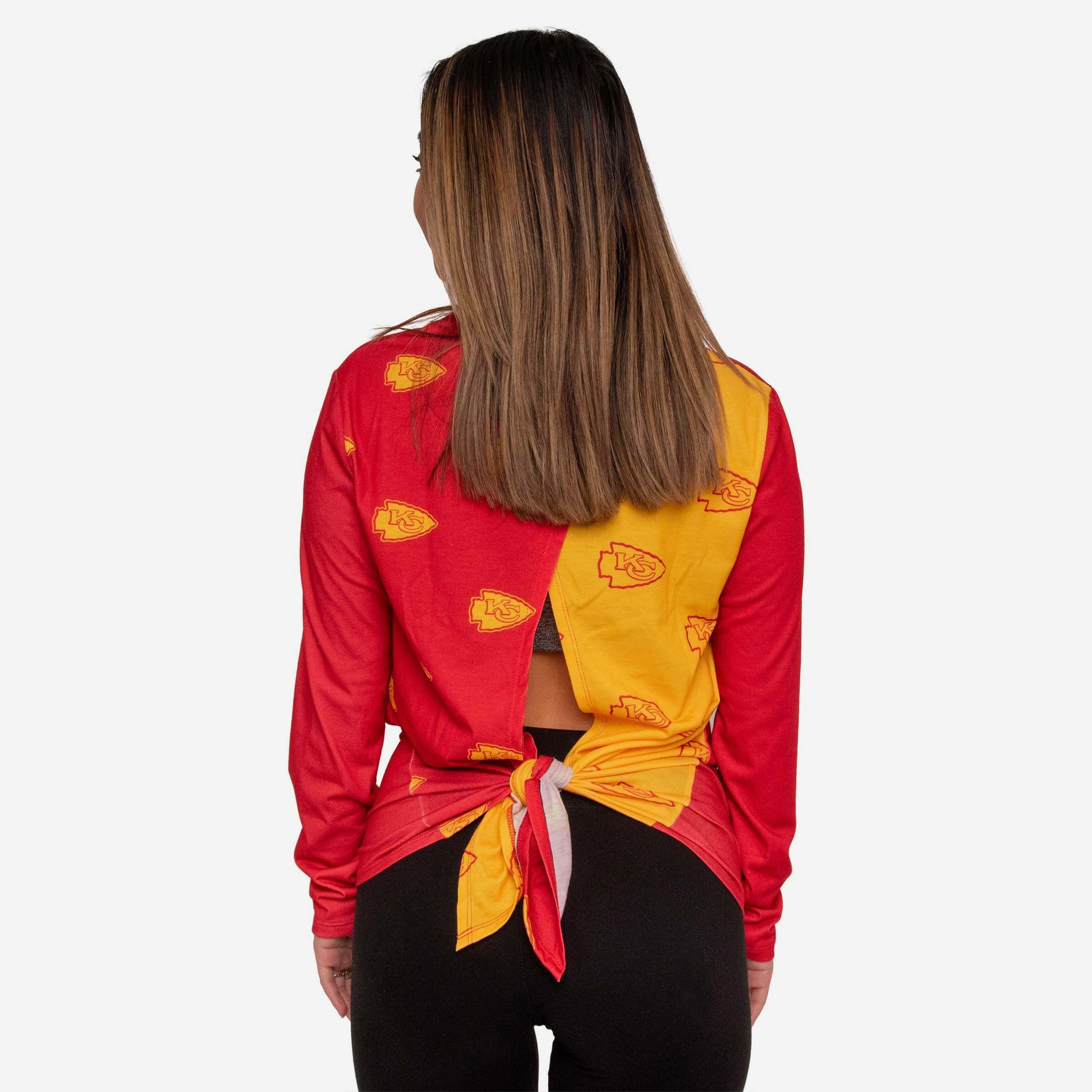 Kansas City Chiefs Womens Tie-Breaker Long Sleeve Top