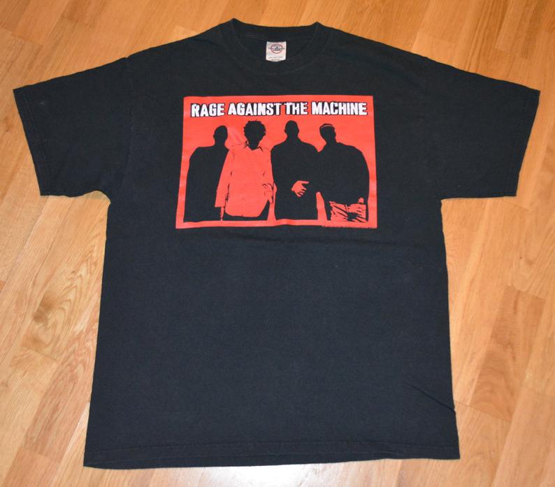 1990’s RAGE AGAiNST The MACHiNE vintage concert 99 Tour rare original 90’s rock-rap-funk-metal band tee tshirt