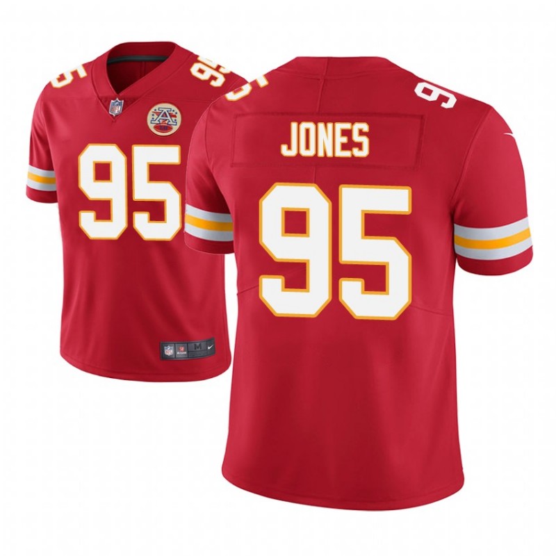 Men Chris Jones #95 Kansas City Chiefs Vapor Untouchable Limited Player Red Jersey – All Stitched, Embroidery