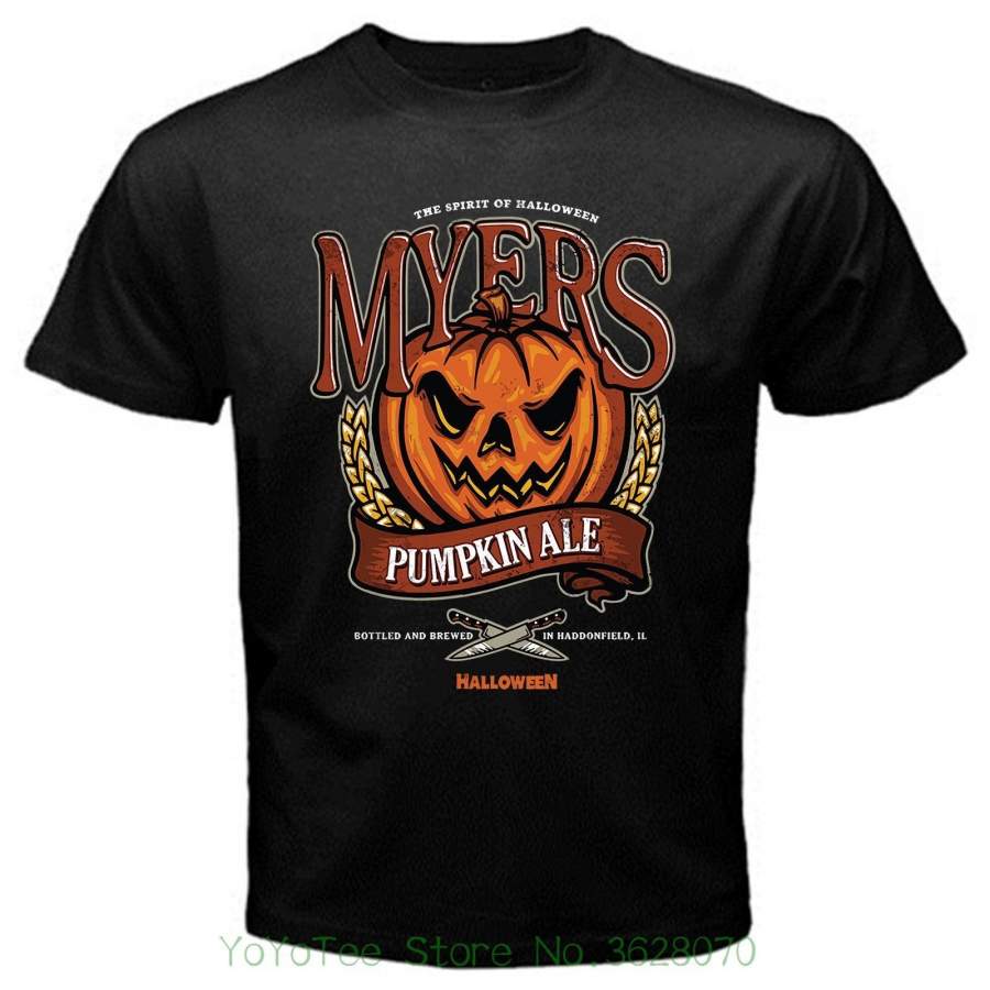 Michael Myers Movie Vintage Halloween T-Shirt Black Creepy Clown Summer Style Mens T-Shirt