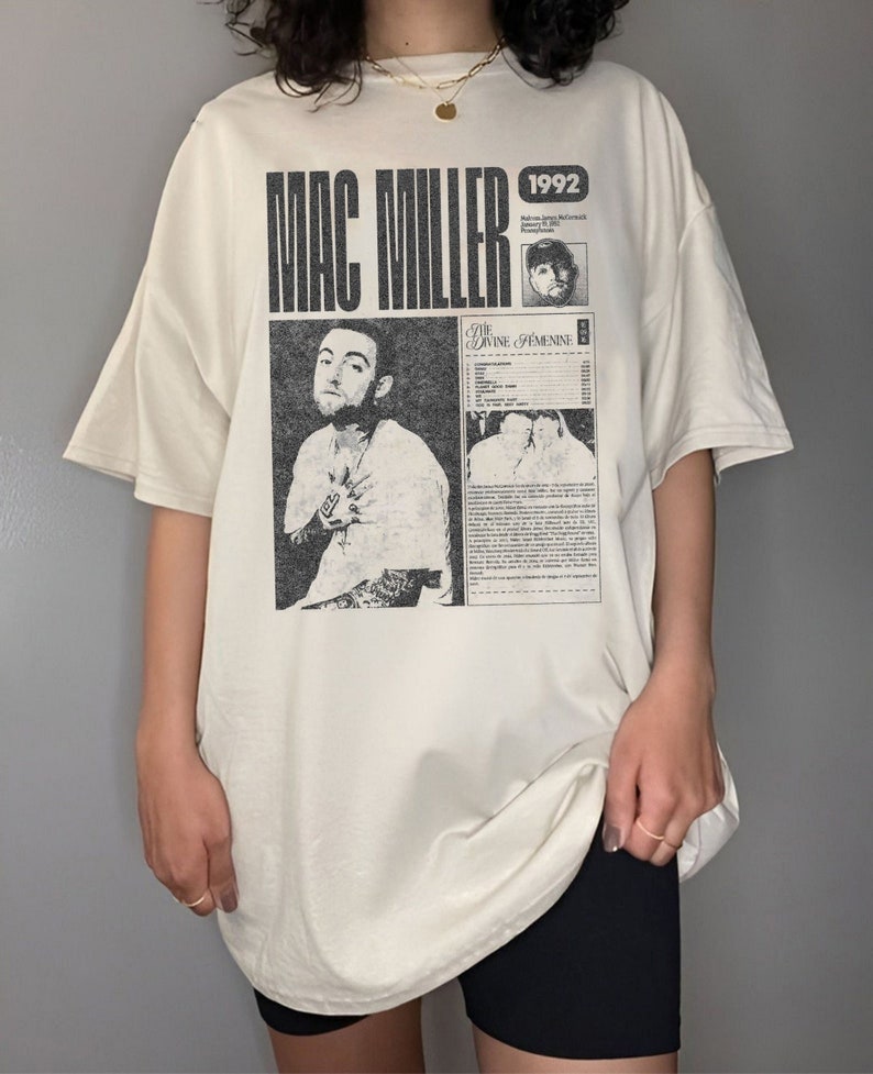 Mac Miller The Divine Feminine Shirt, Aesthetic Dope Since 92 Shirt, The Swimming In Wave By Mac T-Shirt