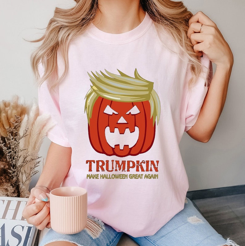 Trumpkin Make Halloween Great Again Shirt, Trump Halloween Shirt, Trump 2024 T-Shirt, Halloween Men Dad Boyfriend Husband Gift