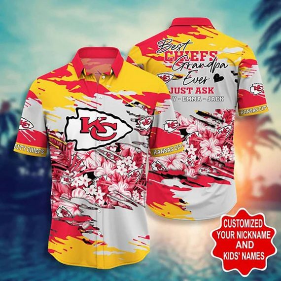 Kansas City Chiefs Pesonalized Hawaii Shirt Aloha Beach Holiday