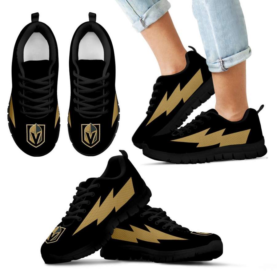 Unique Vegas Golden Knights Sneakers Thunder Lightning Amazing Logo