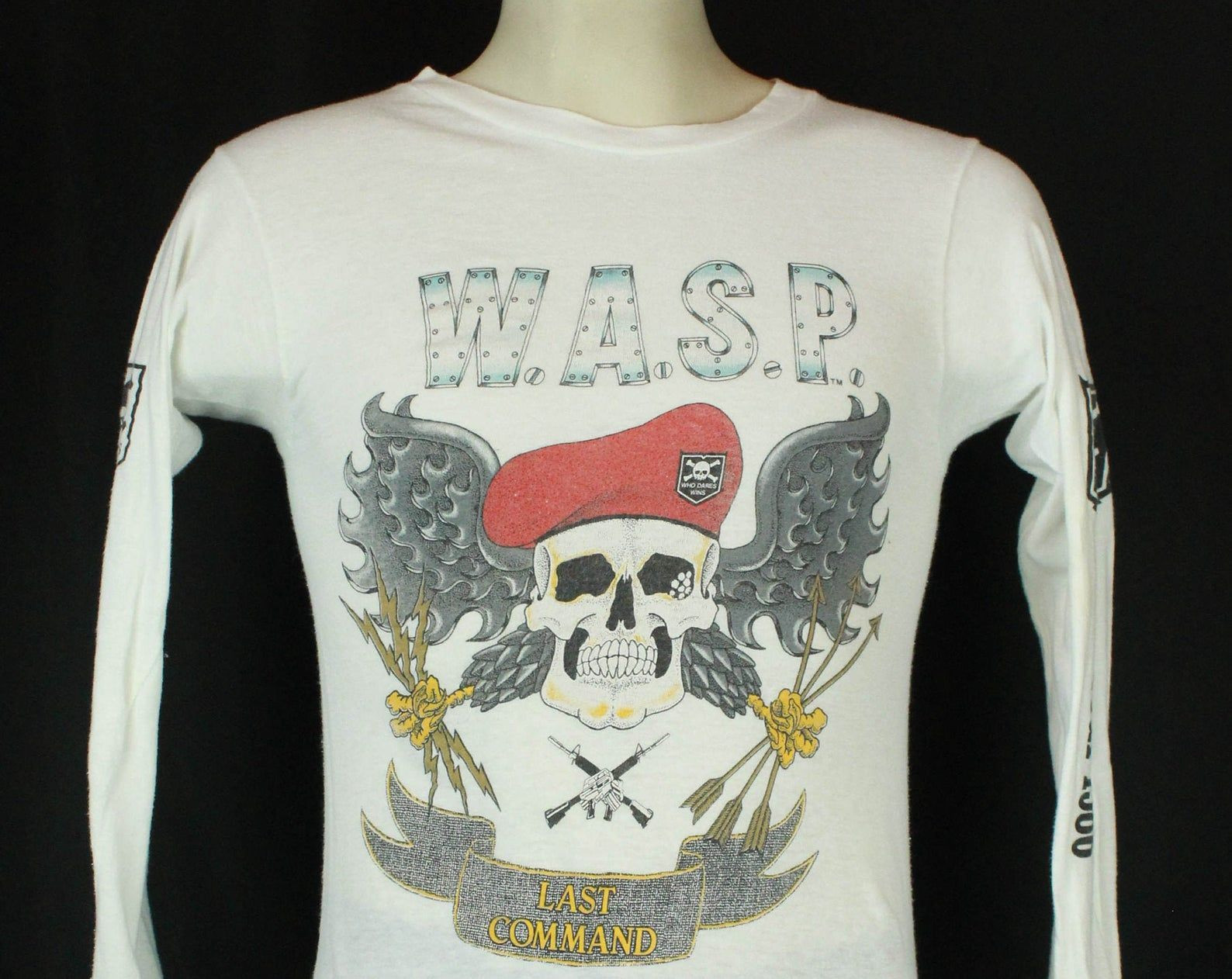 Vintage Wasp Concert T Shirt 1986 The Last Command Tour – Xs/S