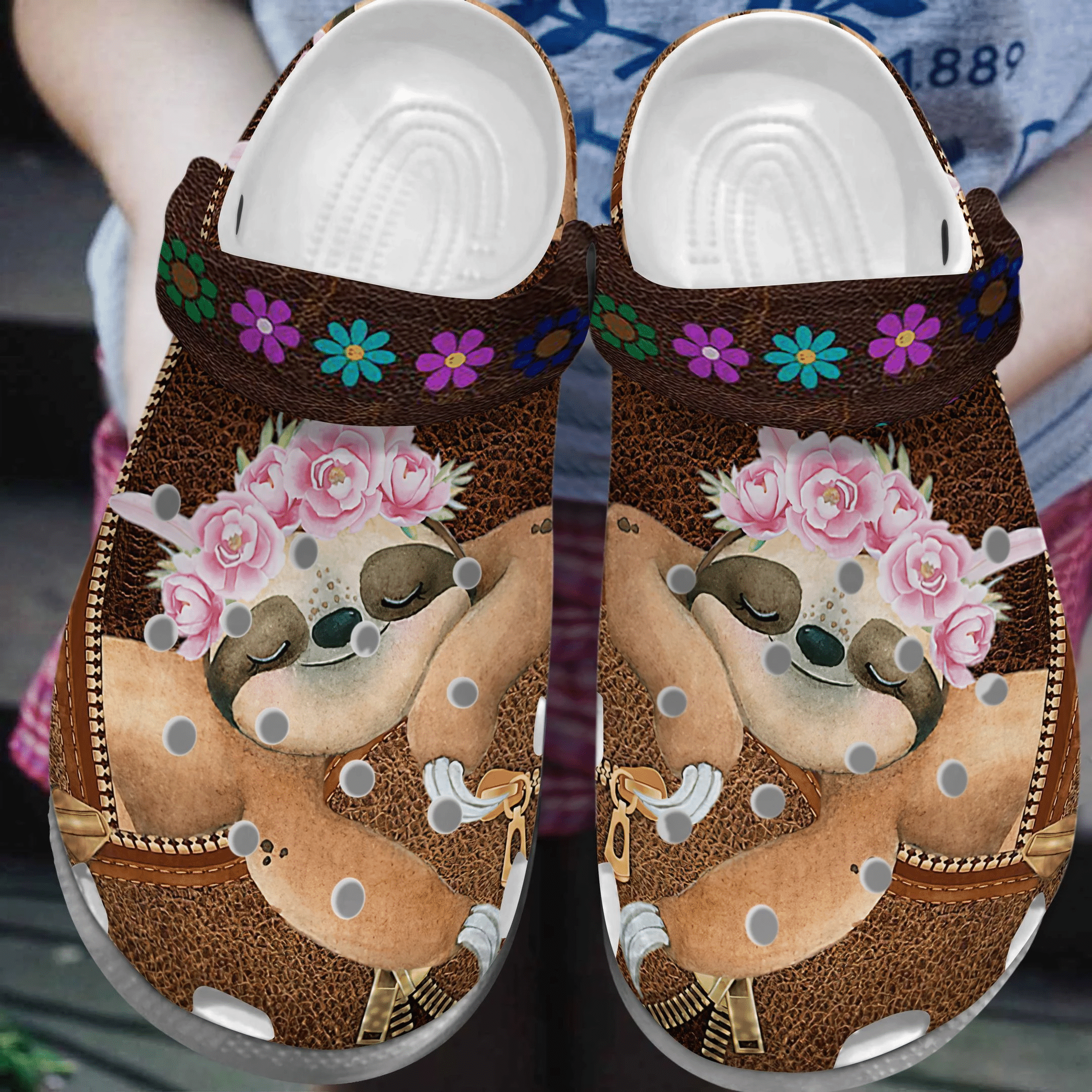 Sleeping Sloth Shoes – Cute Animal Crocbland Clog Birthday Gift For Woman Girl Daughter Friend