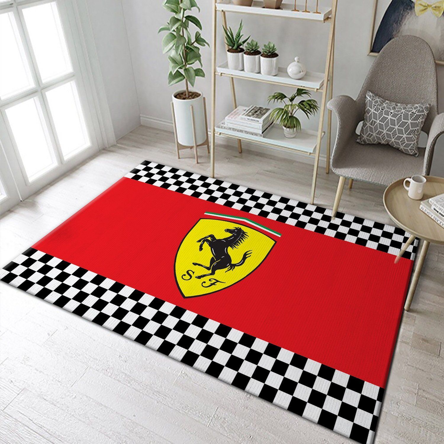 Ferrari SuperCar Logo Area Rugs Living Room Carpet FN120103 Local Brands Floor Decor The US Decor