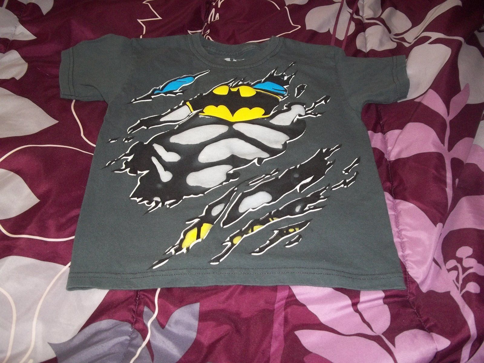 6 7 Batman Shirt Gray Shirt