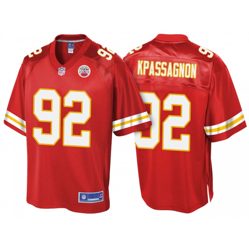 Kansas City Chiefs Tanoh Kpassagnon Pro Line Team Color Jersey Red – All Stitched, Embroidery