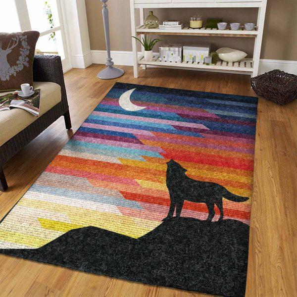 Wolf Art Home Decor Rectangle Area Rug 13