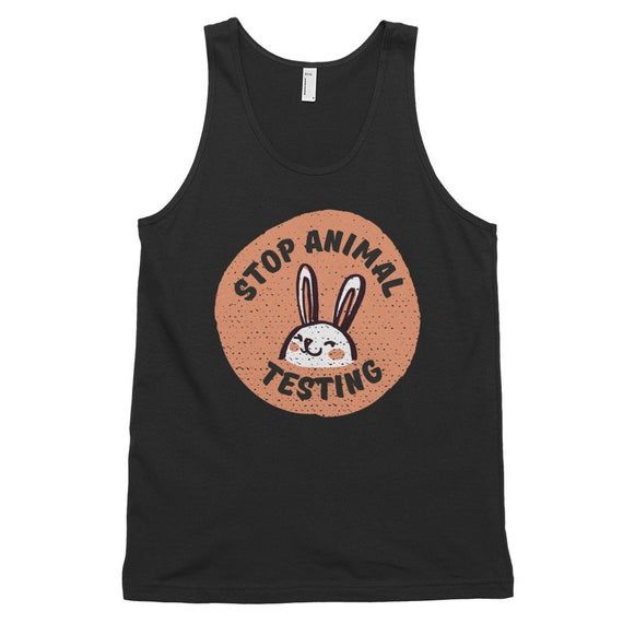 Stop Animal Testing Vegan Unisex Tank Top Vegan Shirt Boho Shirt 70 S Tee Retro Shirt Hipster Shirt Vintage Tee Vegetarian Shirt