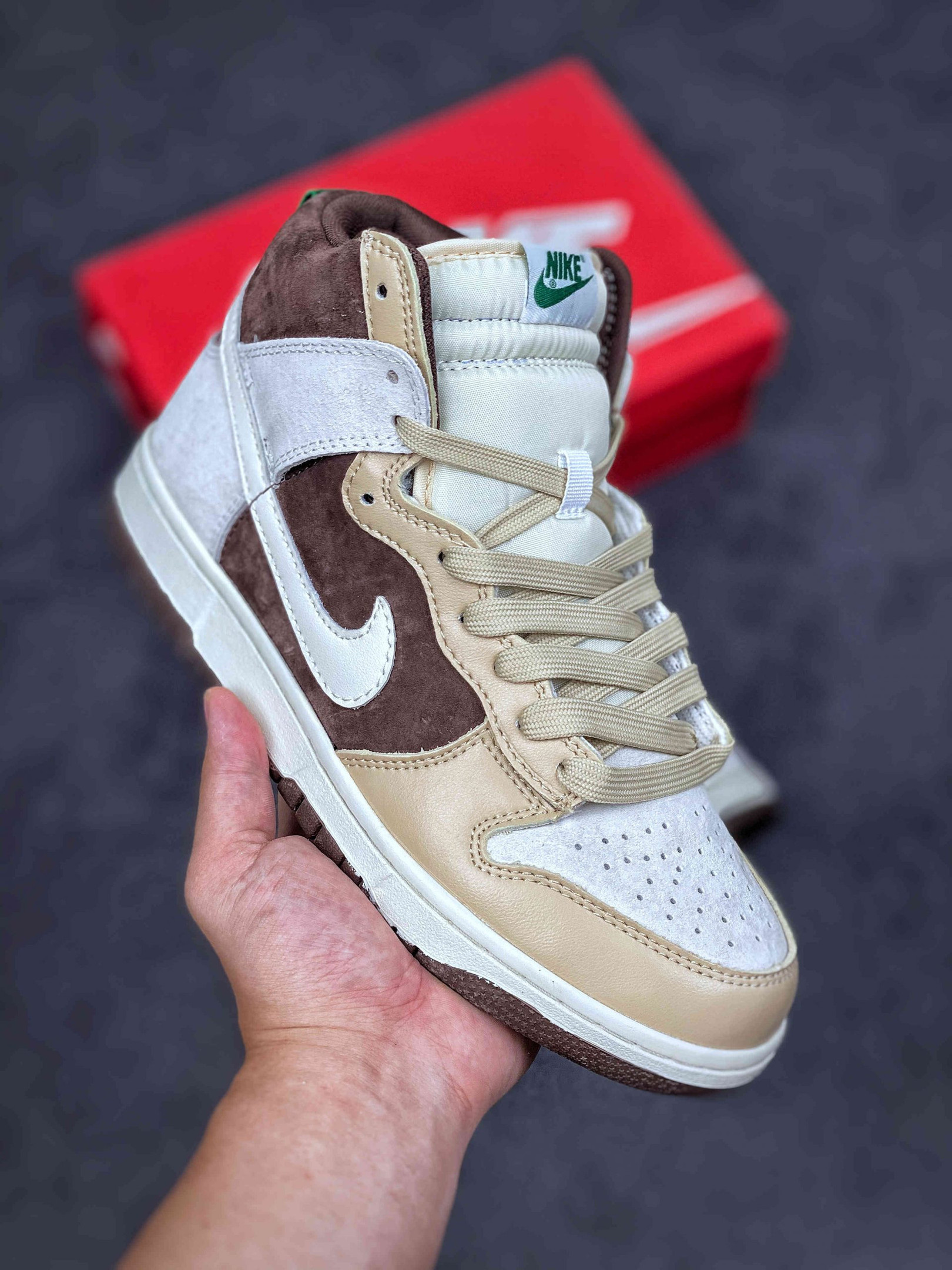 Nike Dunk High SailKhaki-Light Chocolate 5339488