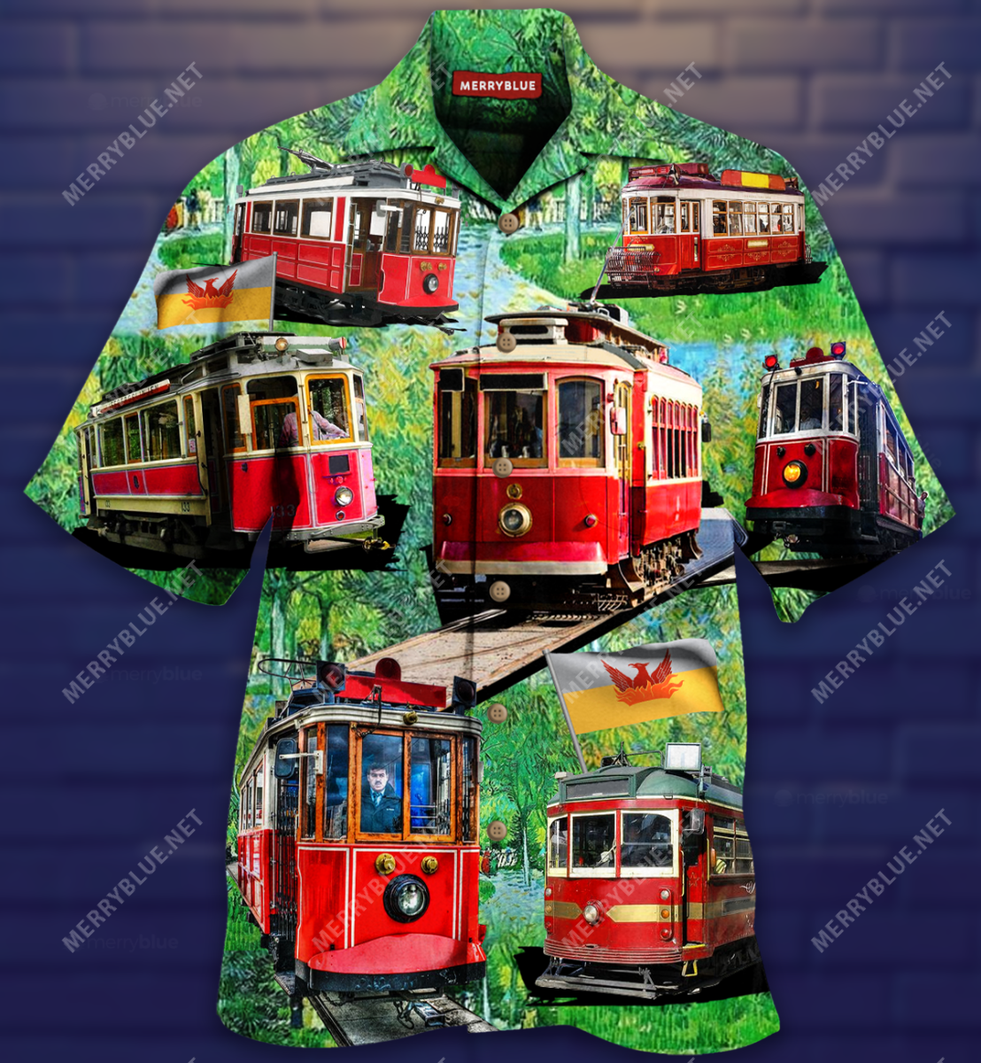 Travel Around The City By Tram Unisex Hawaiian Shirt