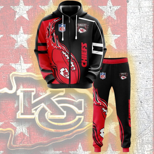 Kansas City Chiefs Hoodie Sport Suits Casual Sweatshirt Jogging Pants Tracksuit