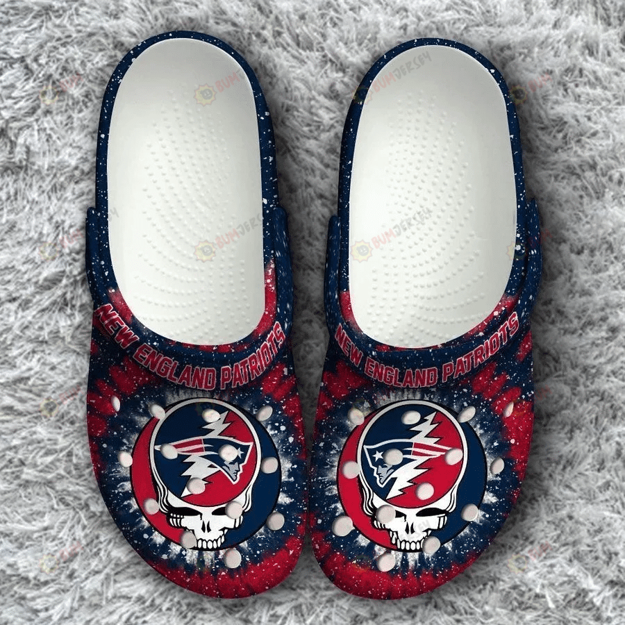 New England Patriots Grateful Dead Classic Crocs Crocband Clog Comfortable Water Shoes – Aop Clog