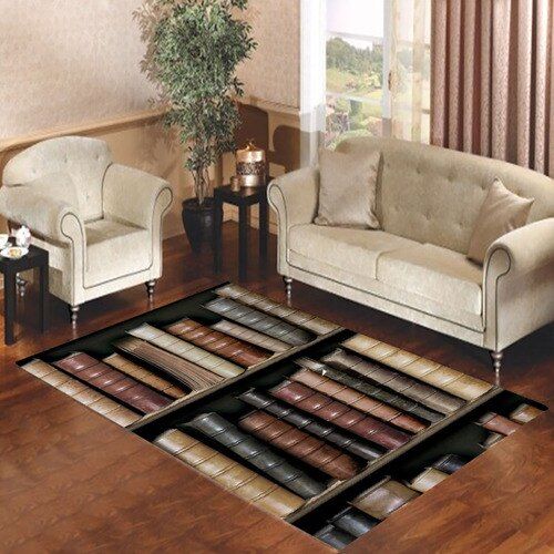 Book Shelf Vintage Living Room Carpet Rugs